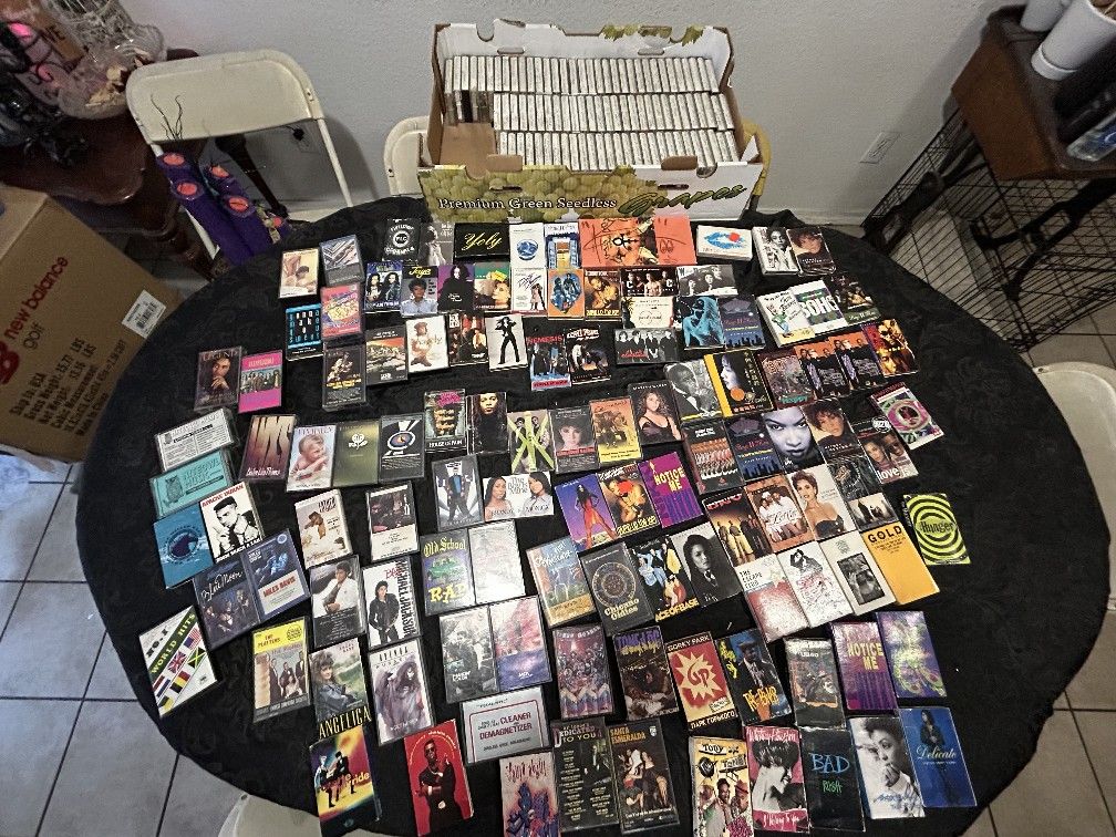 Vintage Cassette Tapes Rock Punk Metal HipHop Rap Reggae Funk Pop RnB Oldies