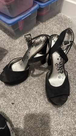 Brash Black Strappy Heels