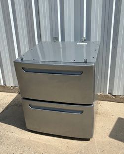 2 Stainless Steel Double Drawer Pedestal for Washer/Dryer