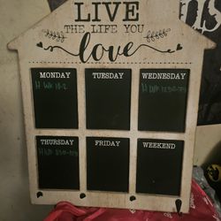 Chalkboard Schedule Board