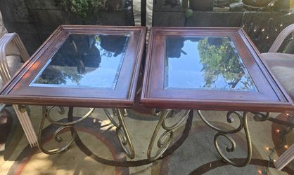 Beautiful Glass Top End Tables