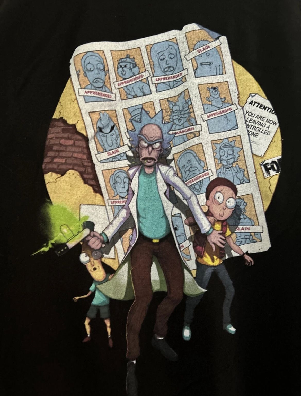 Rick and Morty Ripple Junction T-Shirt Mr Poopy Butthole Adult Size 2X Black