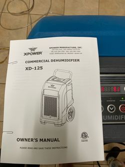 X Power XD-125 Dehumidifier