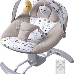 Electric baby swing for infants with 3 speeds