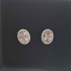 18k, 925S Pink Topaz Earrings