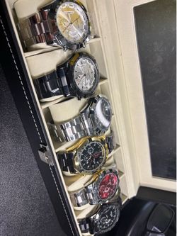 ORUSS 6 watch collector set with case