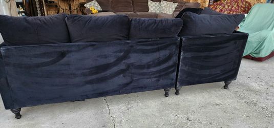 Micro fiber black color sofa sectional Confortable Excellent Condition And Very Clean $445