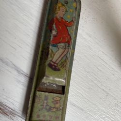Vintage Tin Litho Whistle Toy