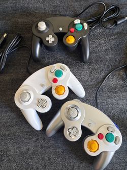 NGC Controller - White Black Gray - compatible with Nintendo GameCube Console controllers