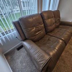 Premium Leather Reclining Couch