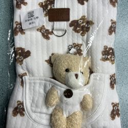 JATMIRA PET APPAREL PLUSH BEAR PATTERN PULLOVER SIZE LARGE