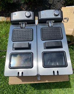 Double baskets deep fryer
