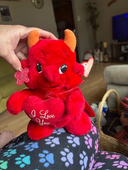 vintage 1980s/1990s Russ Berrie "Hot Stuff" Red Devil Valentine Plush