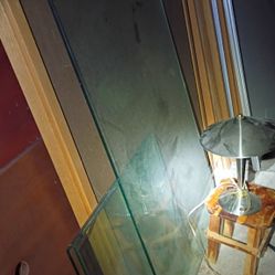 Glass Coffee Table And 2 Glass End Tables 