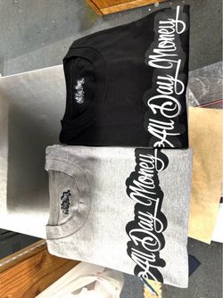All Day Money Graphic T-Shirts – Black & Gray & white