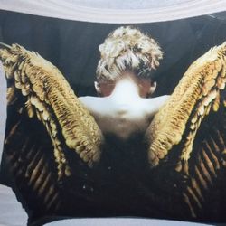 Glass Angel Portrait 4 Ft Long 32 Inches High