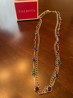 Necklace, Red, Green, Blue Crystals