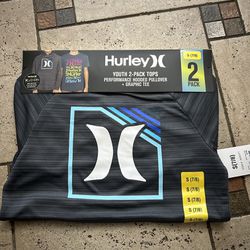 NWT Hurley boys performance hoodie & tshirt 2pcs set size S 7/8