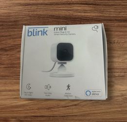 Blink Mini Indoor Plug-In HD Smart Security Camera Motion Detection Alexa New