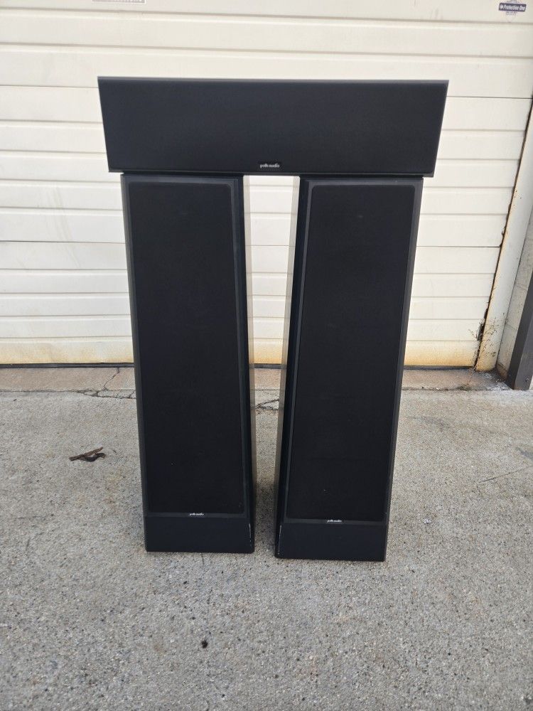 Polk Audio LS90 Speakers Like New.
Rare. Great Stereo Speakers With Center Chanel Speaker