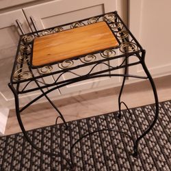 Ornate Iron Accent Table/Plant Stand