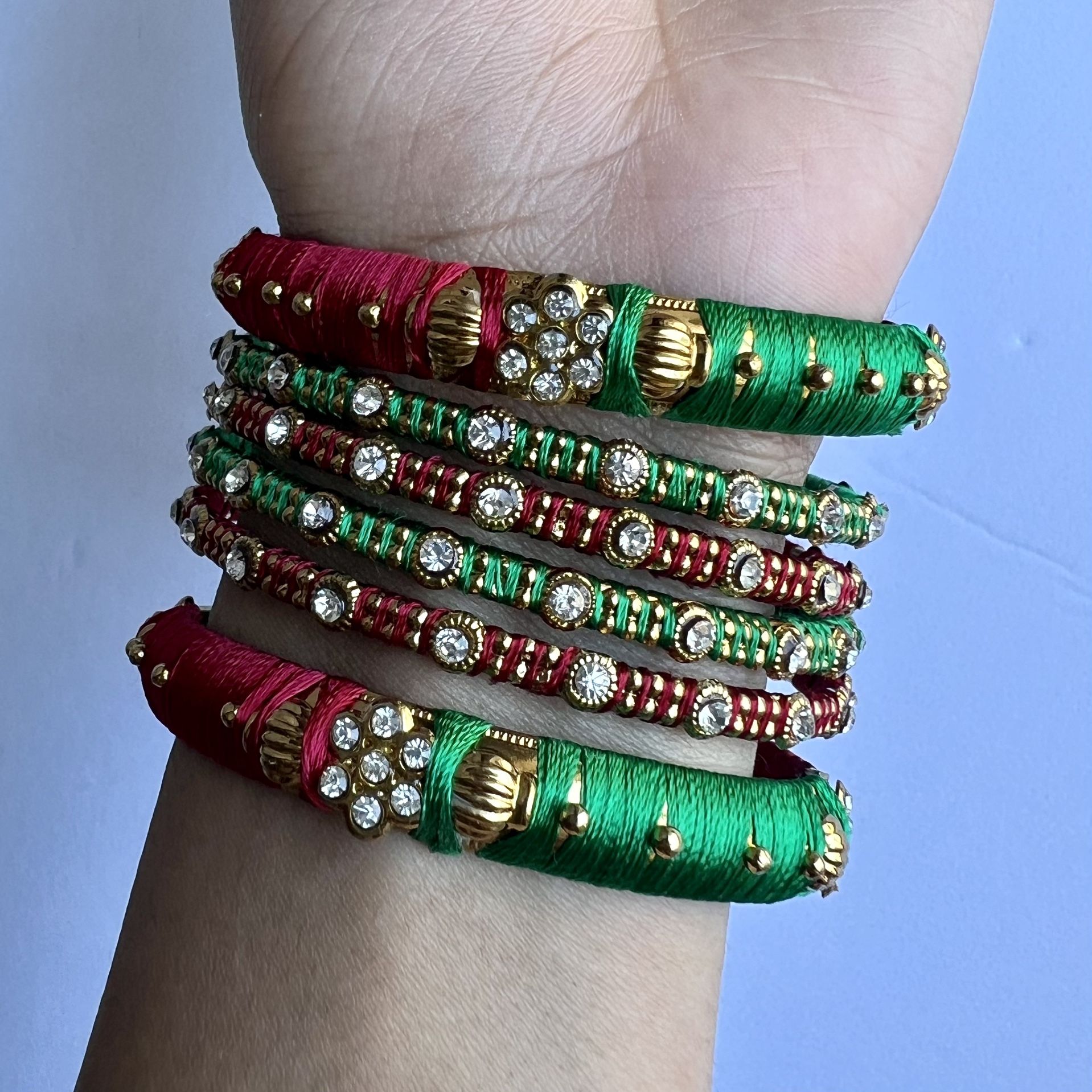 Bollywood style bangle bracelet set