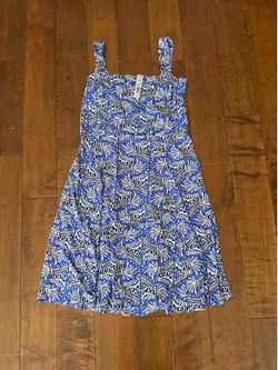 NWT Blue & White Tropical Print Sundress – Size XL