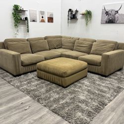 Brown Sectional Couch - Free Delivery 