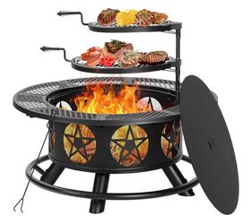 42 in Fire Pit With Grills