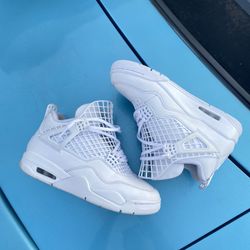 Jordan 4 Triple White Net Size 8.5 Woman / 7.5 Men