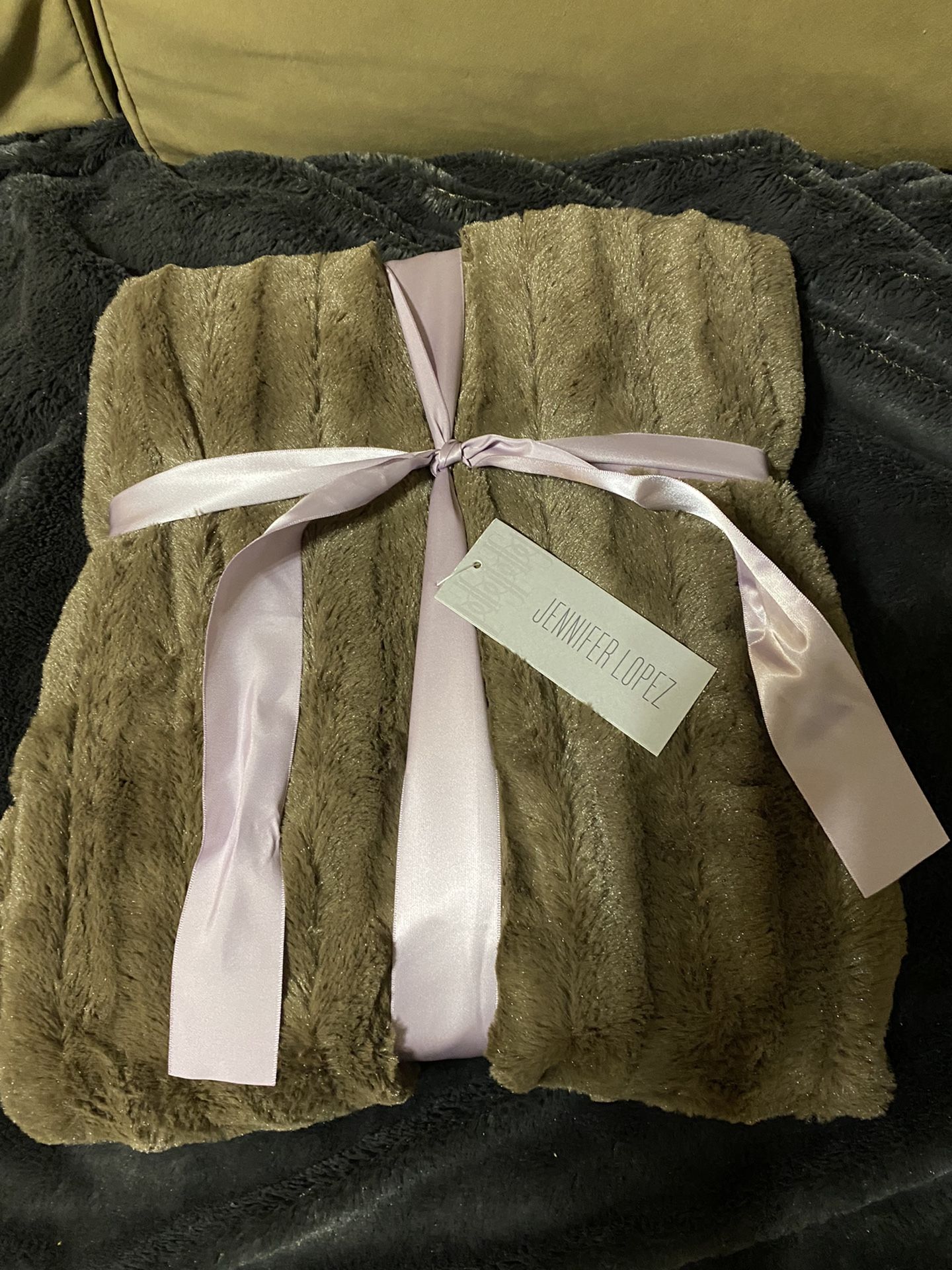 Jennifer Lopez NEW Faux Fur Throw