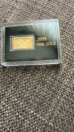 GOLD 37th US TREASURER ANGELA BUCHANAN 1/100 OZ GOLD .9999 BULLION BAR -.3 grams