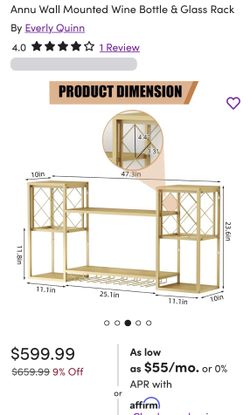 Wine Bottle and Glass Rack