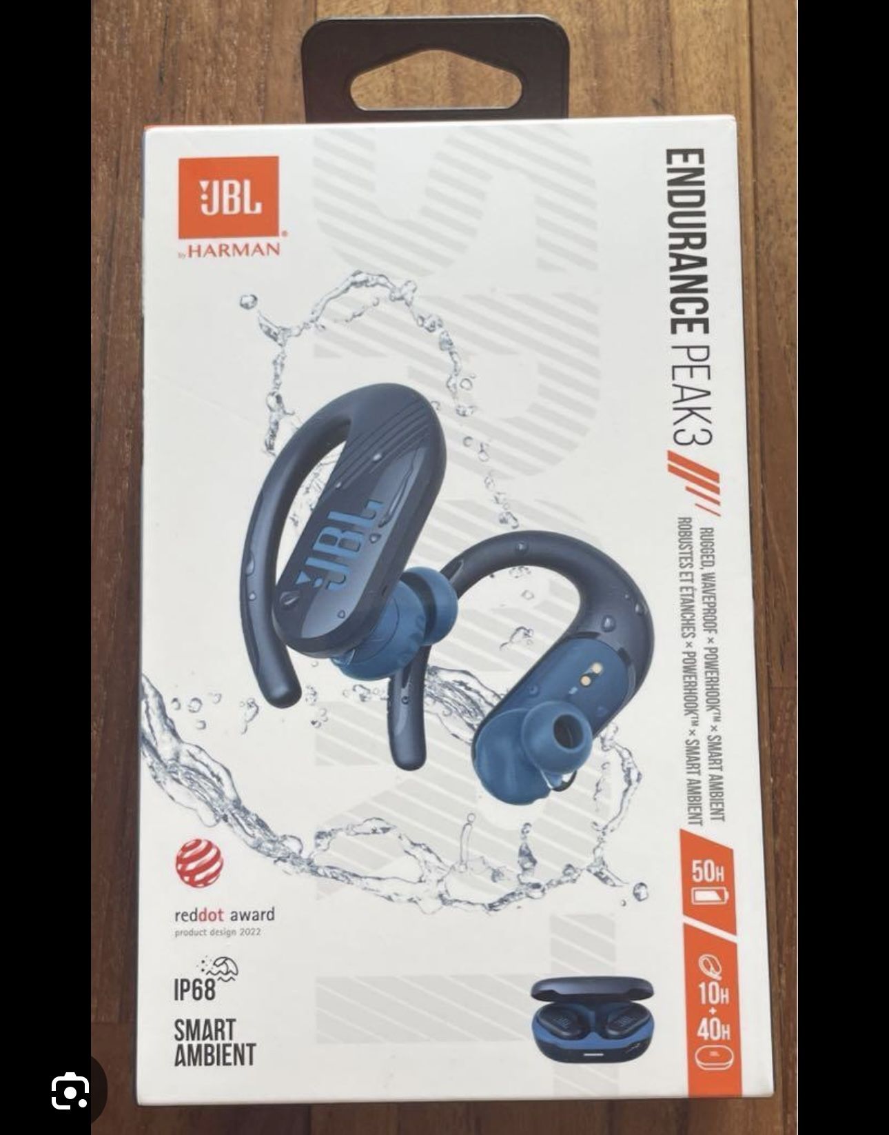Brand new JBL Endurance Peak 3 True Wireless Active Earbuds Blue