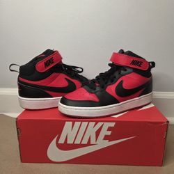 Nike Court Borough Mid 2 (GS) University Red/Black-White Youth Size 6.5 Shoes