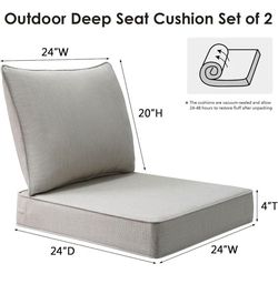4 sets-Outdoor Deep Seat Cushion
