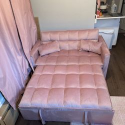 Velvet 55inch Sleeper Sofa/Pull Open Folding Sofa Bed/2-seat Sofa Bed