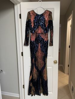 Navy and Gold Gown 