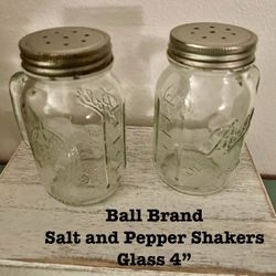 Vintage Mason Ball Salt And Pepper Shakers