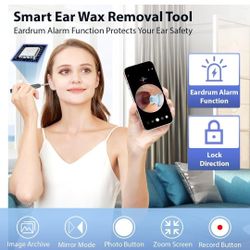 Ear Wax Removal, Ear Wax Removal Tool with 1296P HD Camera and 6 LED Lights, Ear Cleaner with 10 Ear Pick, Upgrade Ear Wax Removal Tool for iOS and An