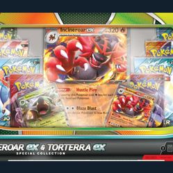 Pokemon TCG: Incineroar ex & Torterra ex Special Collection *FACTORY SEALED*