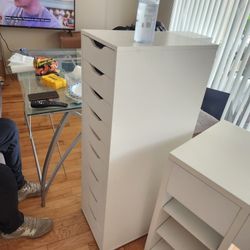 Multi Drawer Cabinet. Dims 19x14x45 1/5. LxWxH