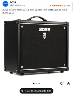 BOSS Katana MkII-50 12-inch Speaker 50-Watt Combo Amp (KTN-50-2