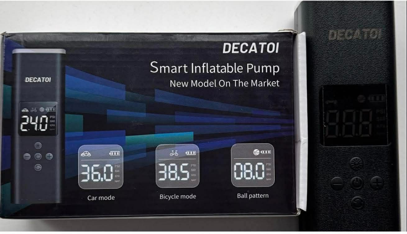 NEW-Decatoi Smart Inflatable Air Pump Portable Electric Compressor LED 240 PSI