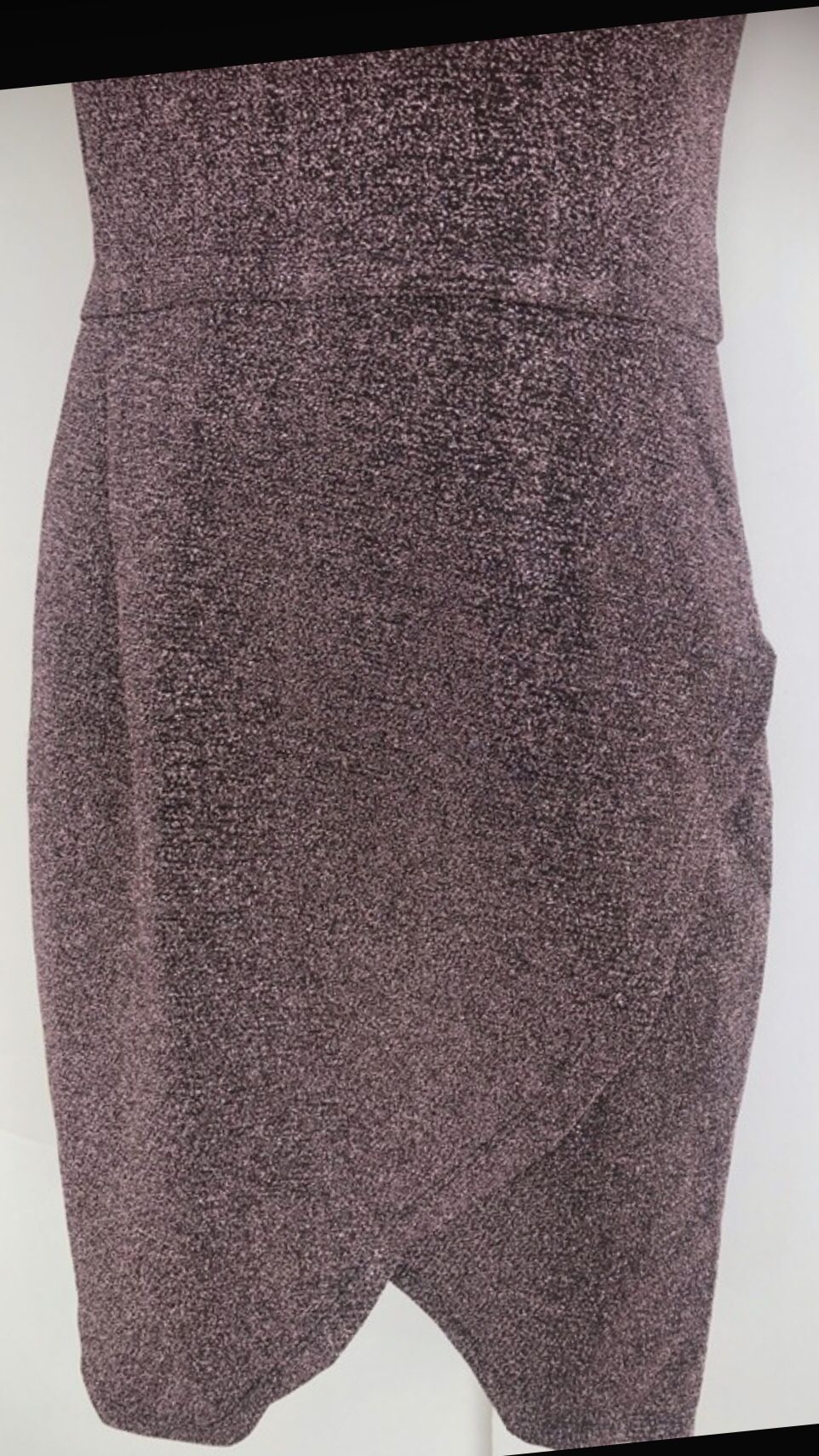 Metallic Dark Plum Cocktail Dress