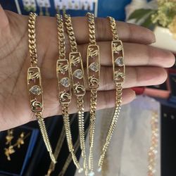 Pulseras Oro Laminado 18K gold Filled Bracelets 