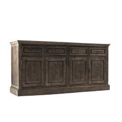 Zentique Albert 68” Solid Wood Sideboard – Limed Charcoal Oak – $4,169 Retail – New Open Box – Delivery Available