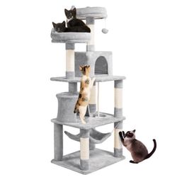62.5'' H Cat Tree Cat Tower, Light Gray
