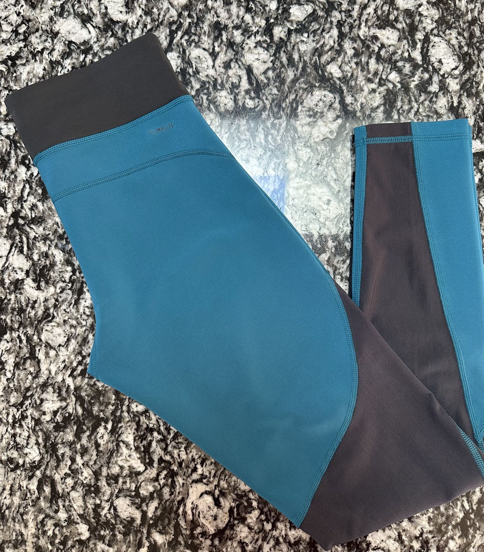 Adidas Blue and Black Leggings