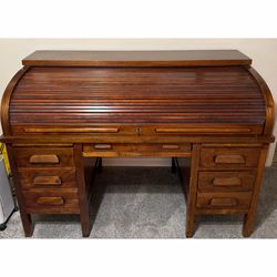 Antique Rolltop Horrocks Desk Made for the Pittsburgh Office Equipment Company Circa 1910 or earlier